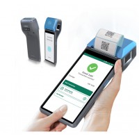 Credit Card and Barcode Reader/Fingerprint/ NFC EMV PCI Android 10.0 POS Terminal with Contactless IC Card